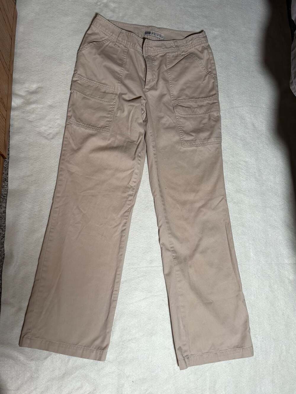 Faded Glory Cargo Pants Size 10 Vallejo Tan Cotton